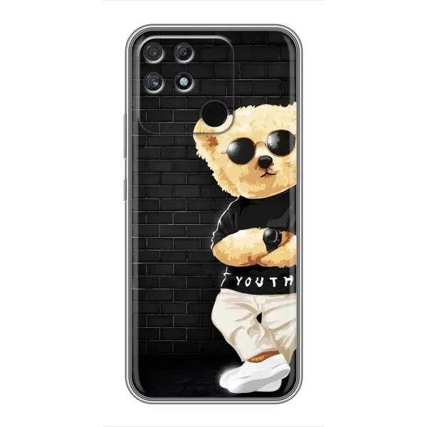 Чехол с рисунком «Мишка в очках» для Realme NARZO 30A