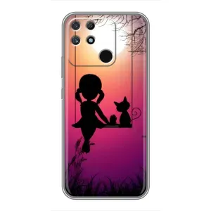 Девчачий Чехол для Realme NARZO 30A (На качели)