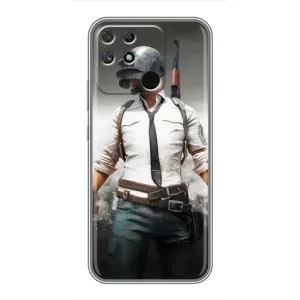 Силиконовый чехол с картинкой "Герой Pubg" на Realme NARZO 30A (Пабг)