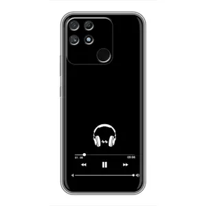 Чехол с картинками на черном фоне для Realme NARZO 30A (Плеер)