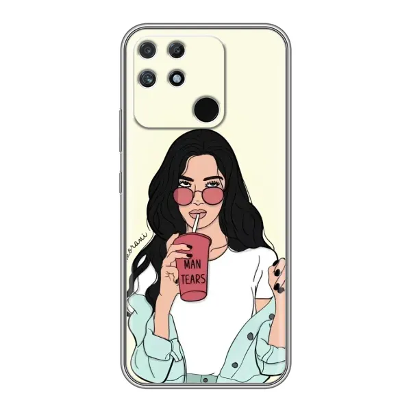 Чехол с рисунком «С напитком» для Realme NARZO 30A Чехол с рисунком «С напитком» для Realme NARZO 30A