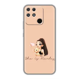 Силиконовый Чехол на Realme NARZO 30A с картинкой Стильных Девушек (С собакой)