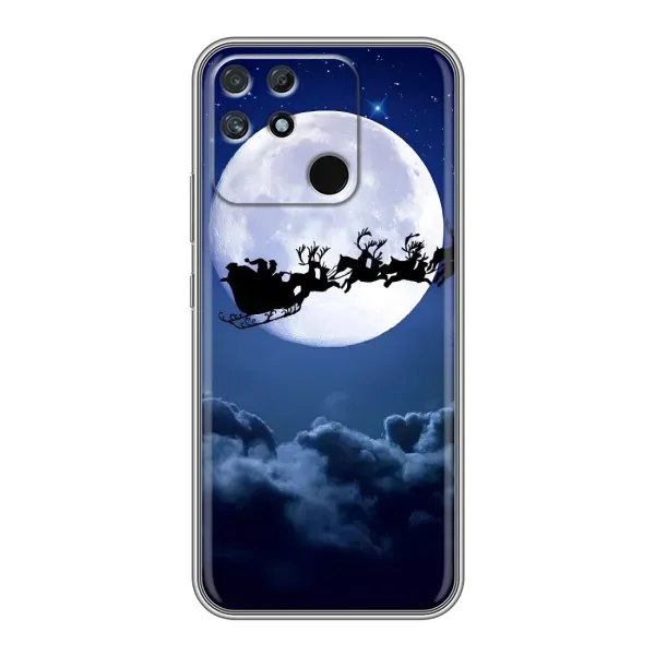 Чехол с рисунком «Санта - луна» для Realme NARZO 30A Чехол с рисунком «Санта - луна» для Realme NARZO 30A