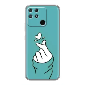 Чехлы (Знак сердечка) на Realme NARZO 30A (Сердечко на бирюзовом)