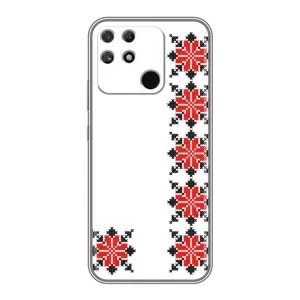 Силиконовый Чехол на Realme NARZO 30A с картинкой Вышиванки (Силуэт вышиванки)