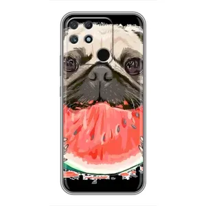 Чехол (ТПУ) Милые собачки для Realme NARZO 30A (Смешной Мопс)