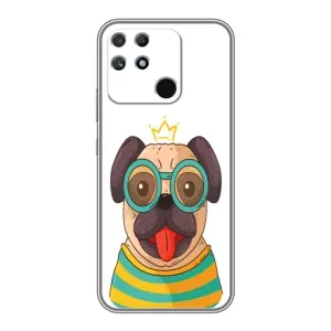 Бампер для Realme NARZO 30A с картинкой "Песики" (Собака Король)