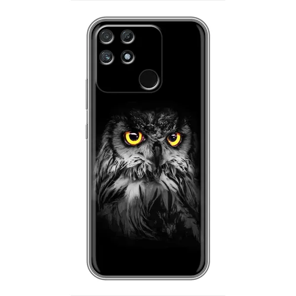 Чехол с рисунком «Сова на чёрном» для Realme NARZO 30A Чехол с рисунком «Сова на чёрном» для Realme NARZO 30A