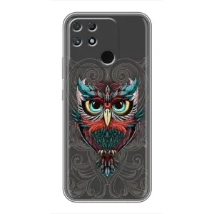 Чехлы с принтом СОВЫ для Realme NARZO 30A (Сова на сером)