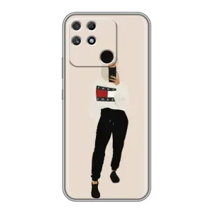 Силиконовый Чехол на Realme NARZO 30A с картинкой Стильных Девушек (Стильная)