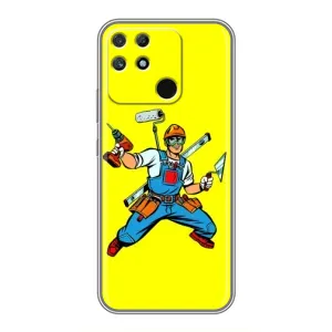 Силиконовый бампер (Работники) на Realme NARZO 30A (Строитель)