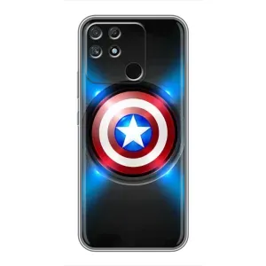 Чехол с Щитом Капитана Америки на Realme NARZO 30A (Яркий Щит Капитана)