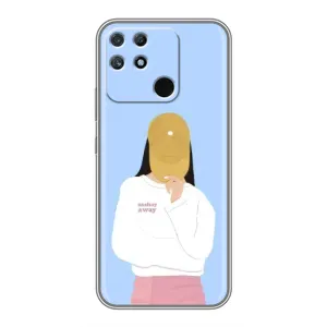 Силиконовый Чехол на Realme NARZO 30A с картинкой Стильных Девушек (Желтая кепка)
