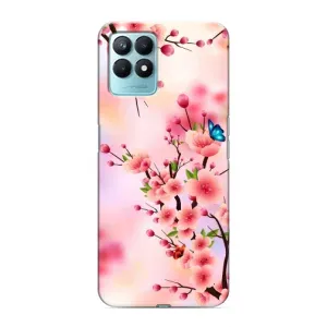 Чехол с принтом САКУРЫ на Realme NARZO 50 (Бабочки на сакуре)