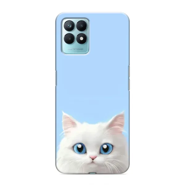 Чехол с рисунком «Белый кот» для Realme NARZO 50 Чехол с рисунком «Белый кот» для Realme NARZO 50
