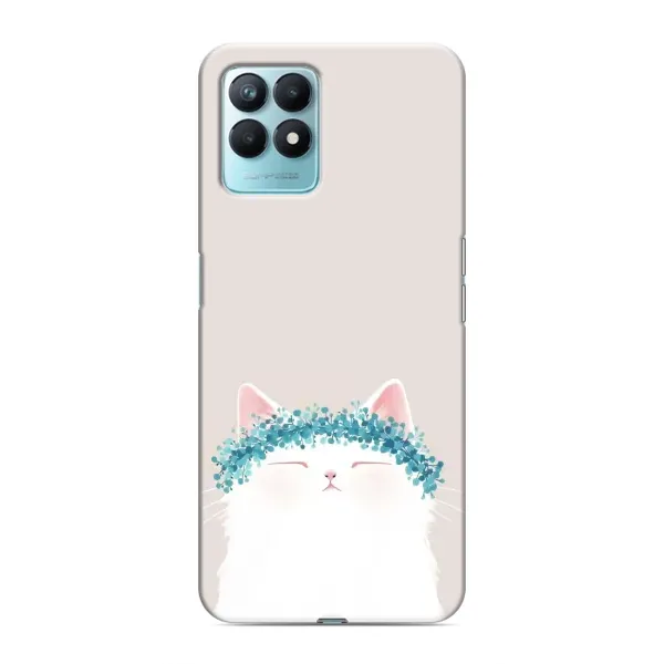 Чехол с рисунком «Белый котик» для Realme NARZO 50 Чехол с рисунком «Белый котик» для Realme NARZO 50