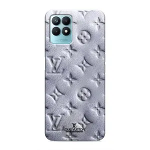Текстурный Чехол Louis Vuitton для Реалми Нарзо 50 (Белый ЛВ)