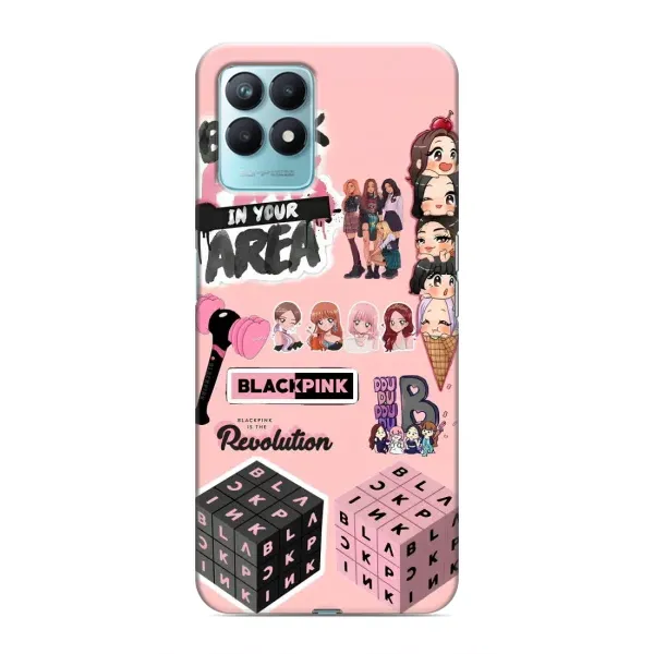 Чехол с рисунком «BLACK PINK коллаж» для Realme NARZO 50 Чехол с рисунком «BLACK PINK коллаж» для Realme NARZO 50