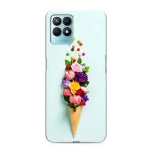 Чехлы с тематикой "ЦВЕТЫ" на Realme NARZO 50 (Цветок-мороженное)