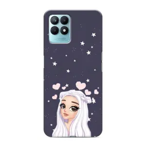 Чехол Стильные девушки на Realme NARZO 50 (Девушка и сердечки)