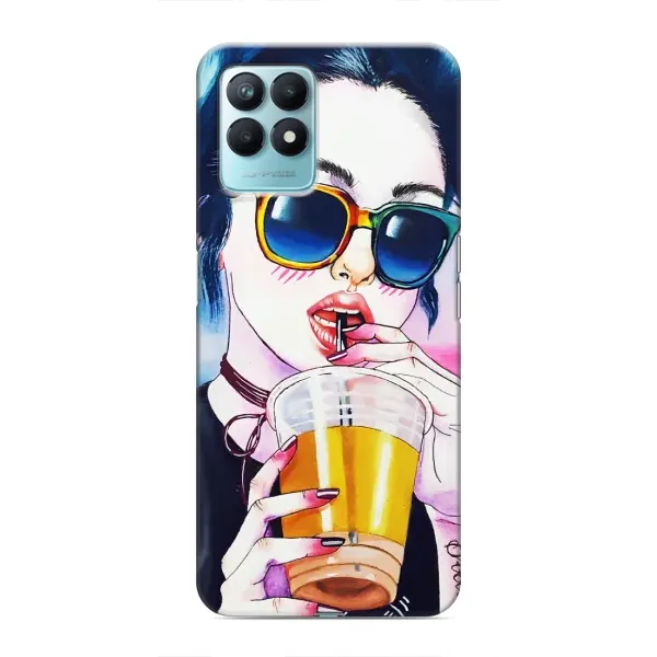 Чехол с рисунком «Девушка с коктейлем» для Realme NARZO 50 Чехол с рисунком «Девушка с коктейлем» для Realme NARZO 50
