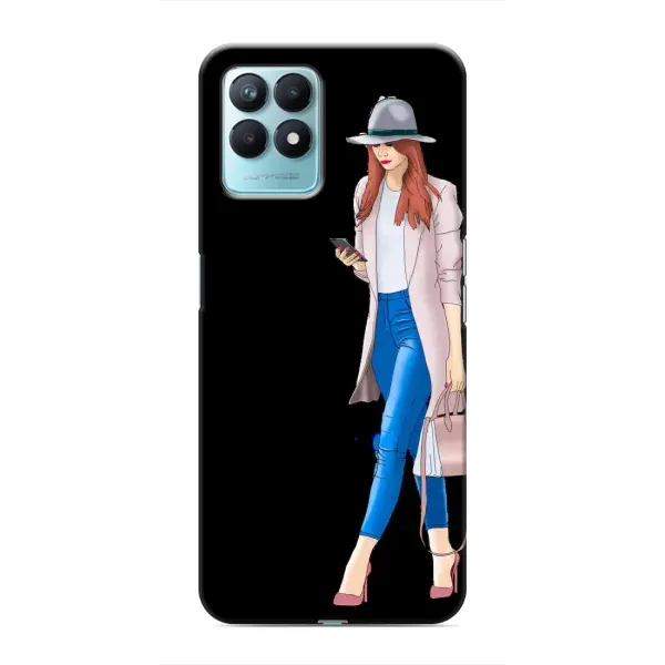 Чехол с рисунком «Девушка со смартфоном» для Realme NARZO 50 Чехол с рисунком «Девушка со смартфоном» для Realme NARZO 50