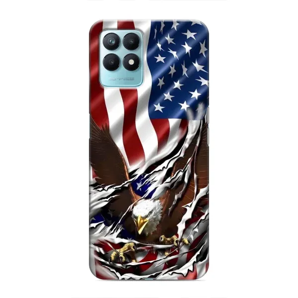 Чехол с рисунком «Флаг USA» для Realme NARZO 50 Чехол с рисунком «Флаг USA» для Realme NARZO 50