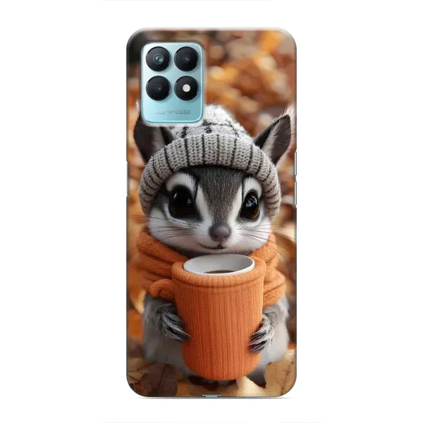 Чехол с рисунком «Грызунчик с кофе» для Realme NARZO 50 Чехол с рисунком «Грызунчик с кофе» для Realme NARZO 50