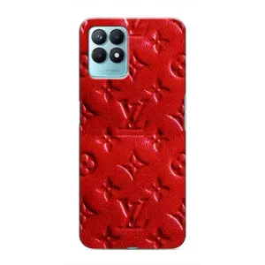 Текстурный Чехол Louis Vuitton для Реалми Нарзо 50 (Красный ЛВ)