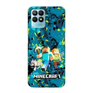 Чехлы для Realme NARZO 50 (Персонажи Майн Крафт) (Майнкрафт)
