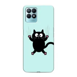 Силіконовий чохол з котиком для Realme NARZO 50 (Падаючий кіт)