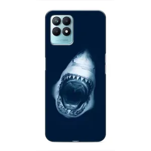 Силиконовый бампер с картинкой животных для Realme NARZO 50 (Пасть Акулы)