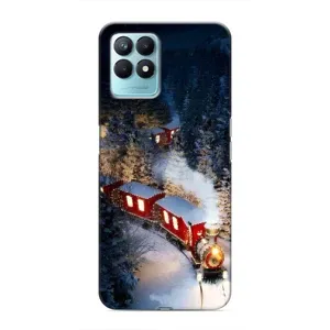 Силиконовый бампер на рождество для Realme NARZO 50 (Поезд)
