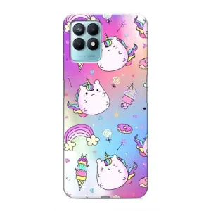 Чехол Unicorn на Realme NARZO 50 (Радуга и Единорог)