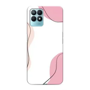 Чехол цветочный дизайн для Realme NARZO 50 (Розовый фон)