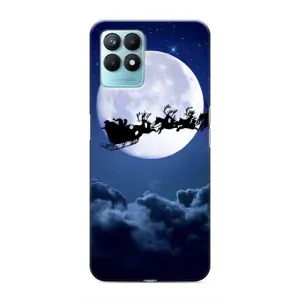Чехол Санта Клаус для Realme NARZO 50 (Санта - луна)