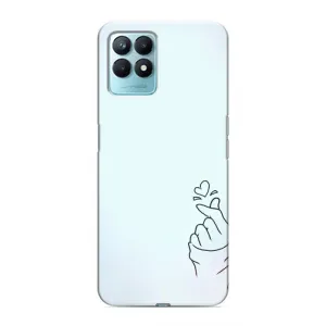 Чехлы (Знак сердечка) на Realme NARZO 50 (Сердце на голубом)
