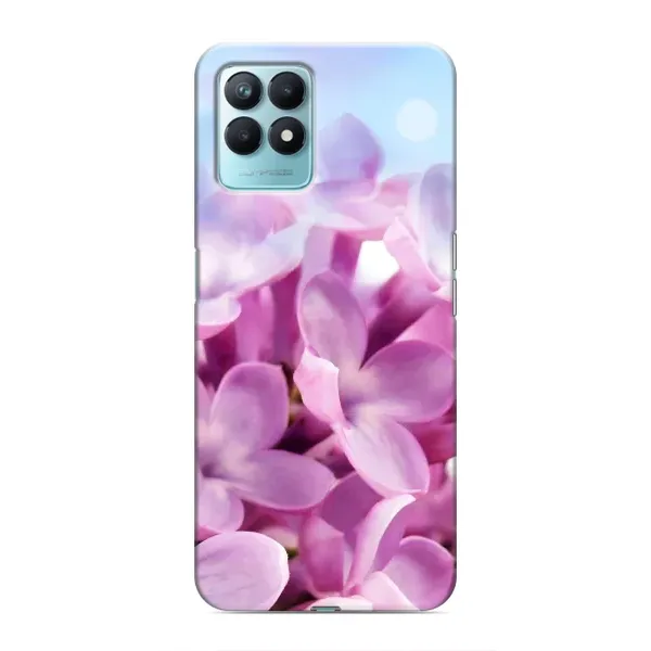 Чехол с рисунком «Сиреневые цветы» для Realme NARZO 50