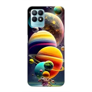 Чохол (ТПУ) з планетами на Realme NARZO 50 (Сонячна система)