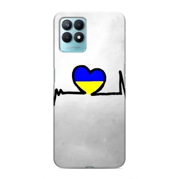 Чехол с рисунком «Украинская кардиограмма» для Realme NARZO 50 Чехол с рисунком «Украинская кардиограмма» для Realme NARZO 50