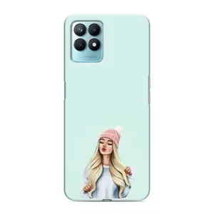 Силіконовый Чохол на Realme NARZO 50 з картинкой Модных девушек (В шапці)
