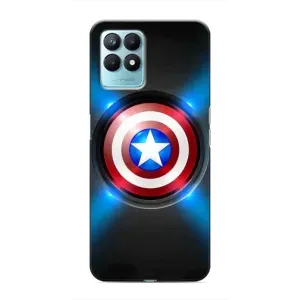 Чехол с Щитом Капитана Америки на Realme NARZO 50 (Яркий Щит Капитана)