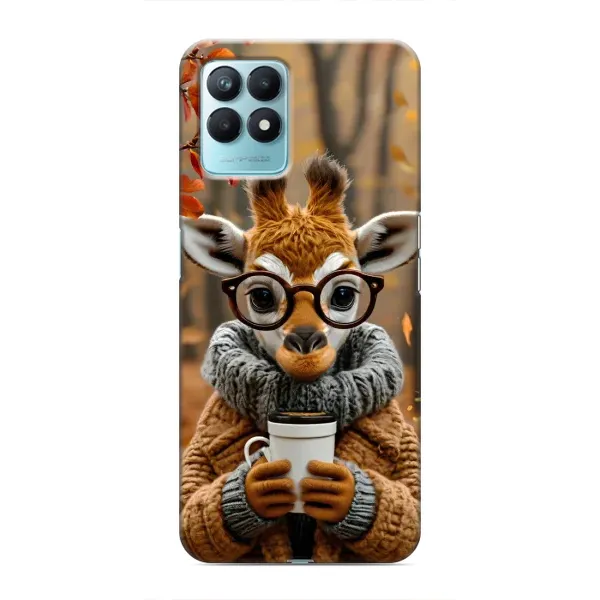 Чехол с рисунком «Жираф с кофе» для Realme NARZO 50 Чехол с рисунком «Жираф с кофе» для Realme NARZO 50