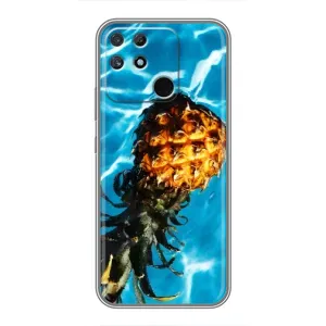 Чехол с изображением вкусной еды для Realme NARZO 50A (Ананас)