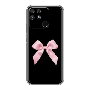 Чехол банты для Realme NARZO 50A (Бант на черном)