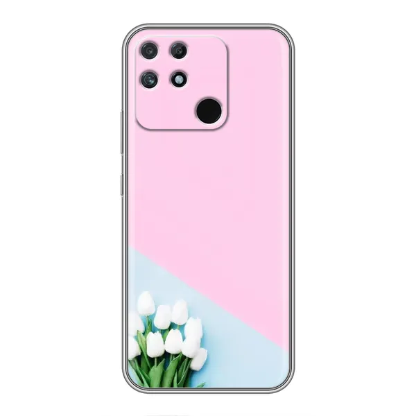 Чехол с рисунком «Белые тюльпаны» для Realme NARZO 50A Чехол с рисунком «Белые тюльпаны» для Realme NARZO 50A