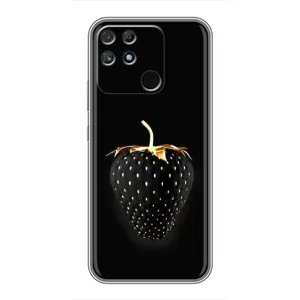 Чехол с изображением вкусной еды для Realme NARZO 50A (Чёрная клубника)