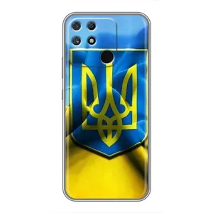 Чехол с картинкой (Патриотический ГЕРБ) на Realme NARZO 50A (Герб и Флаг Украины)