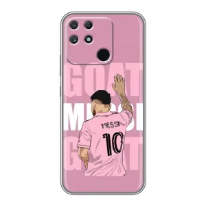 Чехлы Лео Месси в Майами на Realme NARZO 50A (GOAT MESSI)