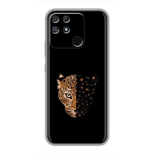 Чехол с рисунком «Леопард на черном» для Realme NARZO 50A Чехол с рисунком «Леопард на черном» для Realme NARZO 50A